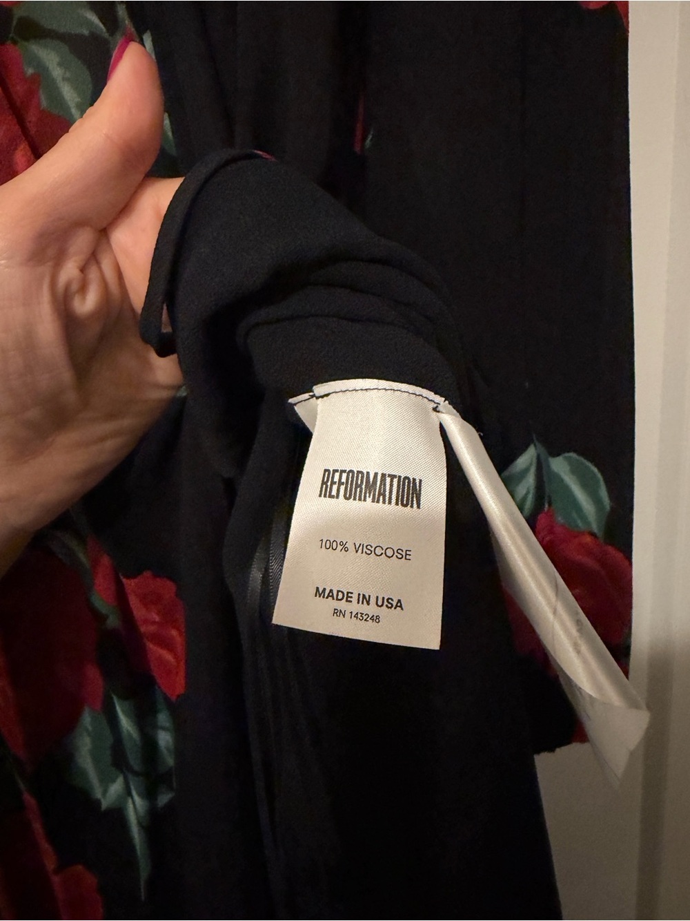 Reformation Milan Maxi Dress with Red Rose Print - Picture 5 of 5